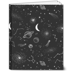 Cosmic Black Space Star 8  X 10  Softcover Notebook