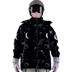 Cosmic Black Space Star Women s Zip Ski And Snowboard Waterproof Breathable Jacket