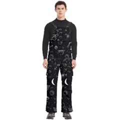 Cosmic Black Space Star Men s Side Zip Front Pouch Ski And Snowboard Bib Pants	