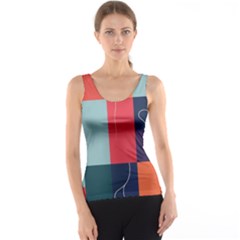  Minimalist Pattern With Simple Lines And Shapes, Creating A Clean And Modern Aesthe Women s Basic Tank Top