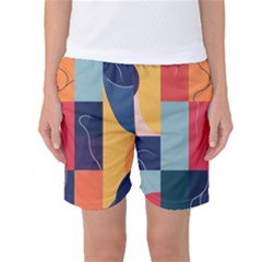  Minimalist Pattern With Simple Lines And Shapes, Creating A Clean And Modern Aesthe Women s Basketball Shorts by myclothy