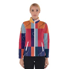  Minimalist Pattern With Simple Lines And Shapes, Creating A Clean And Modern Aesthe Women s Bomber Jacket