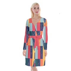  Minimalist Pattern With Simple Lines And Shapes, Creating A Clean And Modern Aesthe Long Sleeve Velvet Front Wrap Dress