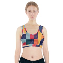  Minimalist Pattern With Simple Lines And Shapes, Creating A Clean And Modern Aesthe Sports Bra With Pocket