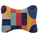  Minimalist Pattern With Simple Lines And Shapes, Creating A Clean And Modern Aesthe Velour Seat Head Rest Cushion View1