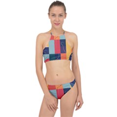  Minimalist Pattern With Simple Lines And Shapes, Creating A Clean And Modern Aesthe Halter Bikini Set