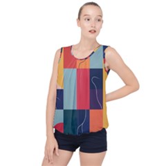  Minimalist Pattern With Simple Lines And Shapes, Creating A Clean And Modern Aesthe Bubble Hem Chiffon Tank Top