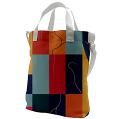  Minimalist Pattern With Simple Lines And Shapes, Creating A Clean And Modern Aesthe Canvas Messenger Bag