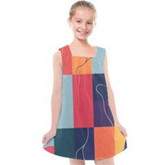  Minimalist Pattern With Simple Lines And Shapes, Creating A Clean And Modern Aesthe Kids  Cross Back Dress