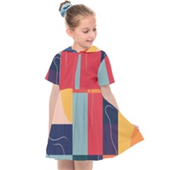  Minimalist Pattern With Simple Lines And Shapes, Creating A Clean And Modern Aesthe Kids  Sailor Dress