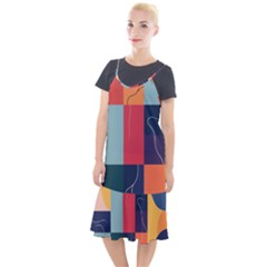  Minimalist Pattern With Simple Lines And Shapes, Creating A Clean And Modern Aesthe Camis Fishtail Dress