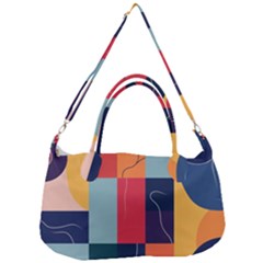  Minimalist Pattern With Simple Lines And Shapes, Creating A Clean And Modern Aesthe Removable Strap Handbag