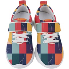  Minimalist Pattern With Simple Lines And Shapes, Creating A Clean And Modern Aesthe Kids  Velcro Strap Shoes