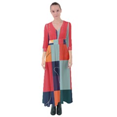  Minimalist Pattern With Simple Lines And Shapes, Creating A Clean And Modern Aesthe Button Up Maxi Dress