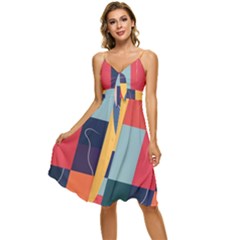  Minimalist Pattern With Simple Lines And Shapes, Creating A Clean And Modern Aesthe Sleeveless Tie Front Chiffon Dress by myclothy