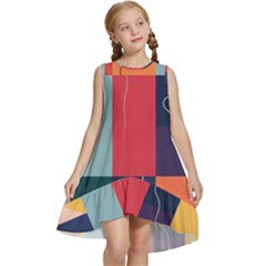  Minimalist Pattern With Simple Lines And Shapes, Creating A Clean And Modern Aesthe Kids  Frill Swing Dress