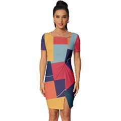  Minimalist Pattern With Simple Lines And Shapes, Creating A Clean And Modern Aesthe Fitted Knot Split End Bodycon Dress