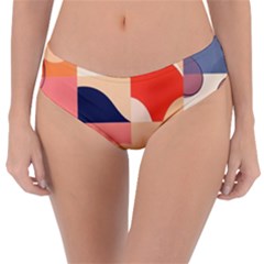 Minimalist Pattern With Simple Lines And Shapes, Creating A Clean And Modern Aesthe Reversible Classic Bikini Bottoms