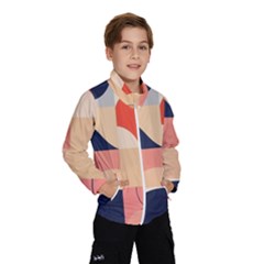 Minimalist Pattern With Simple Lines And Shapes, Creating A Clean And Modern Aesthe Kids  Windbreaker