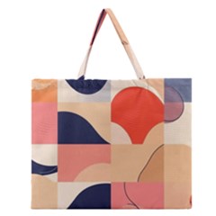 Minimalist Pattern With Simple Lines And Shapes, Creating A Clean And Modern Aesthe Zipper Large Tote Bag by myclothy