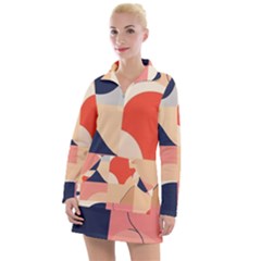 Minimalist Pattern With Simple Lines And Shapes, Creating A Clean And Modern Aesthe Women s Long Sleeve Casual Dress