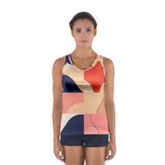 Minimalist Pattern With Simple Lines And Shapes, Creating A Clean And Modern Aesthe Sport Tank Top 