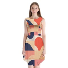 Minimalist Pattern With Simple Lines And Shapes, Creating A Clean And Modern Aesthe Sleeveless Chiffon Dress   by myclothy