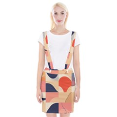 Minimalist Pattern With Simple Lines And Shapes, Creating A Clean And Modern Aesthe Braces Suspender Skirt