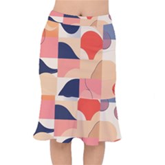 Minimalist Pattern With Simple Lines And Shapes, Creating A Clean And Modern Aesthe Short Mermaid Skirt