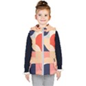 Minimalist Pattern With Simple Lines And Shapes, Creating A Clean And Modern Aesthe Kids  Hooded Puffer Vest View1