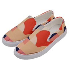 Minimalist Pattern With Simple Lines And Shapes, Creating A Clean And Modern Aesthe Men s Canvas Slip Ons