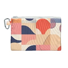 Minimalist Pattern With Simple Lines And Shapes, Creating A Clean And Modern Aesthe Canvas Cosmetic Bag (large)