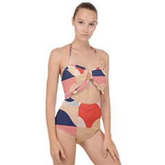 Minimalist Pattern With Simple Lines And Shapes, Creating A Clean And Modern Aesthe Scallop Top Cut Out Swimsuit