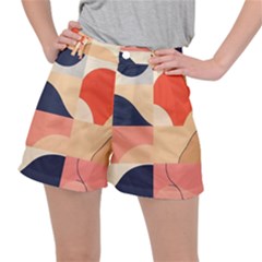 Minimalist Pattern With Simple Lines And Shapes, Creating A Clean And Modern Aesthe Women s Ripstop Shorts by myclothy