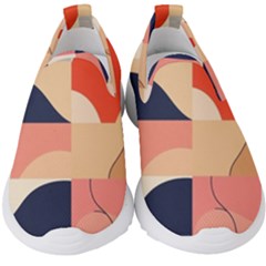 Minimalist Pattern With Simple Lines And Shapes, Creating A Clean And Modern Aesthe Kids  Slip On Sneakers