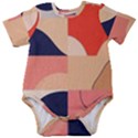 Minimalist Pattern With Simple Lines And Shapes, Creating A Clean And Modern Aesthe Baby Short Sleeve Bodysuit View1