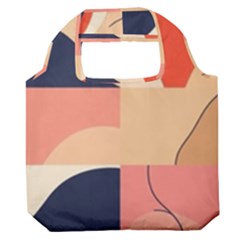 Minimalist Pattern With Simple Lines And Shapes, Creating A Clean And Modern Aesthe Premium Foldable Grocery Recycle Bag