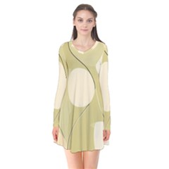 Minimalist Pattern With Simple Lines And Shapes, Creating A Clean And Modern Aesthetic 01 Long Sleeve V-neck Flare Dress