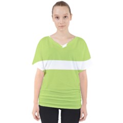 A Minimalist Pattern With Simple Lines And Shapes, Creating A Clean And Modern Aesthetic 02 V-neck Dolman Drape Top