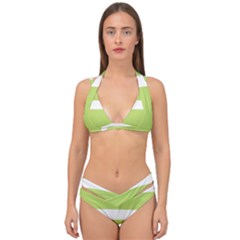 A Minimalist Pattern With Simple Lines And Shapes, Creating A Clean And Modern Aesthetic 02 Double Strap Halter Bikini Set by myclothy