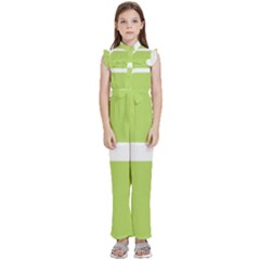 A Minimalist Pattern With Simple Lines And Shapes, Creating A Clean And Modern Aesthetic 02 Kids  Sleeveless Ruffle Edge Band Collar Chiffon One Piece