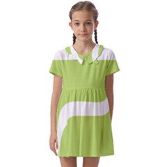 A Minimalist Pattern With Simple Lines And Shapes, Creating A Clean And Modern Aesthetic 02 Kids  Asymmetric Collar Dress