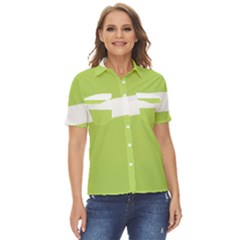 A Minimalist Pattern With Simple Lines And Shapes, Creating A Clean And Modern Aesthetic 02 Women s Short Sleeve Double Pocket Shirt