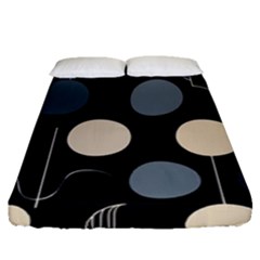 A Minimalist Pattern With Simple Lines And Shapes, Creating A Clean And Modern Aesthetic 03 Fitted Sheet (queen Size)