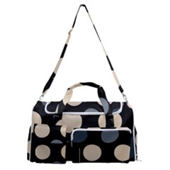 A Minimalist Pattern With Simple Lines And Shapes, Creating A Clean And Modern Aesthetic 03 Sports Gym Duffle Bag With Shoe Compartment by myclothy