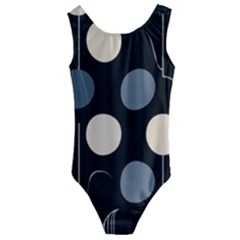 A Minimalist Pattern With Simple Lines And Shapes, Creating A Clean And Modern Aesthetic 03 Kids  Cut-out Back One Piece Swimsuit