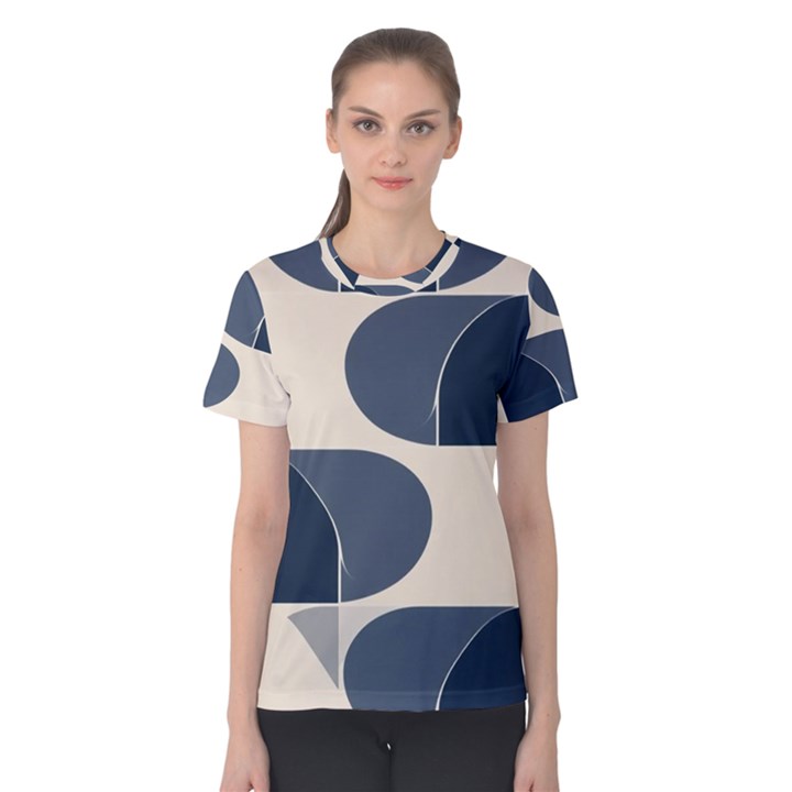 A Minimalist Pattern With Simple Lines And Shapes, Creating A Clean And Modern Aesthetic 04 Women s Cotton T-Shirt