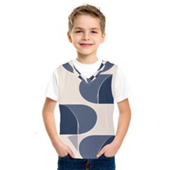 A Minimalist Pattern With Simple Lines And Shapes, Creating A Clean And Modern Aesthetic 04 Kids  Basketball Tank Top