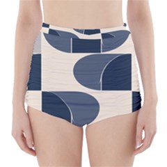 A Minimalist Pattern With Simple Lines And Shapes, Creating A Clean And Modern Aesthetic 04 High-waisted Bikini Bottoms by myclothy