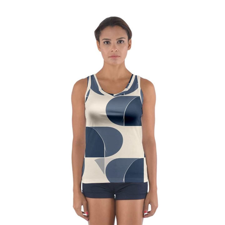 A Minimalist Pattern With Simple Lines And Shapes, Creating A Clean And Modern Aesthetic 04 Sport Tank Top 